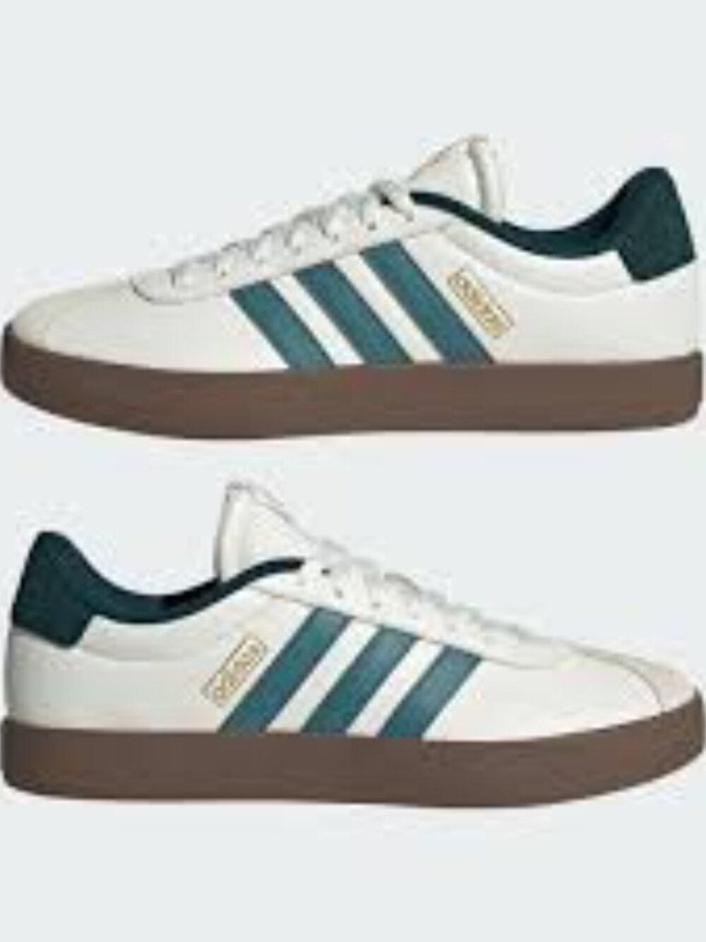 Adidas VL Court 3.0 White Green Gum Sole Men’s 12 NIB
